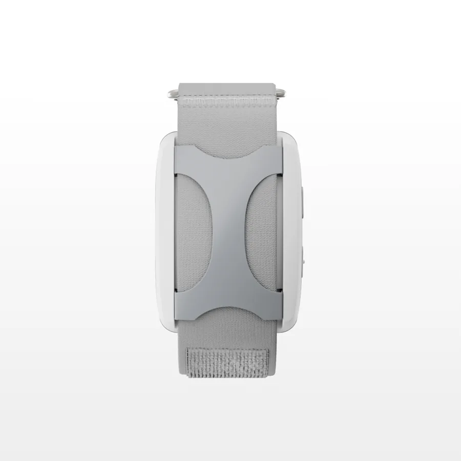 The Apollo Neuro wearable in a white band.